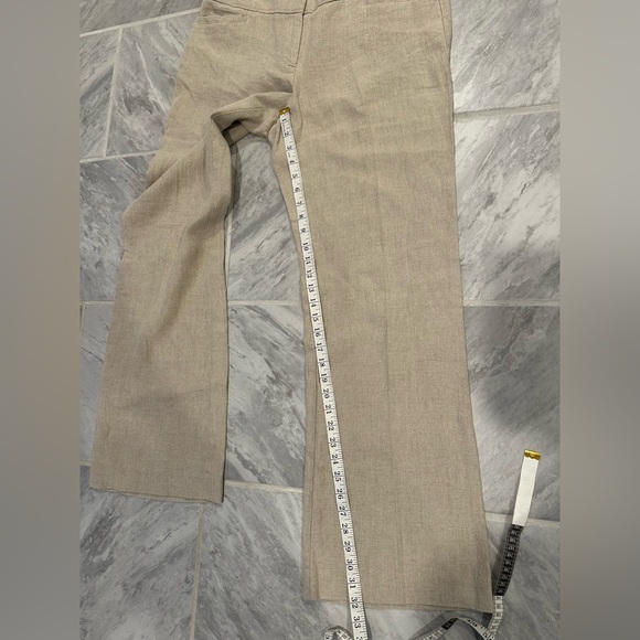 NWT Ann Taylor Loft Womens Julie Trouser Beige Size 10 Pants Linen - Picture 3 of 8